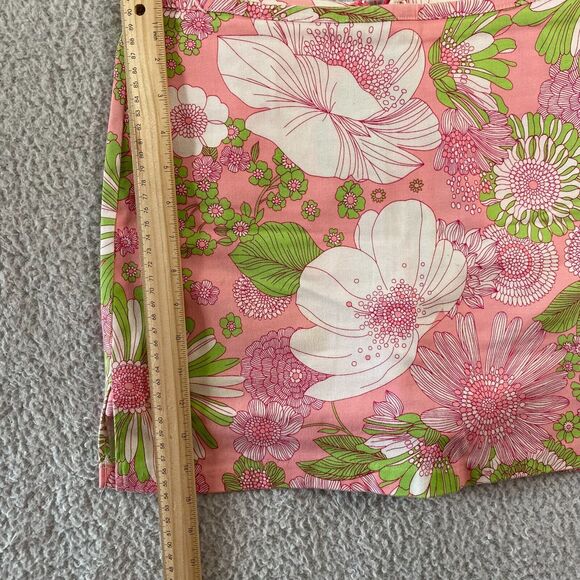 VGT Bamboo Traders Women's Skort Pink Floral Stretch Mini Zipper - Picture 7 of 10